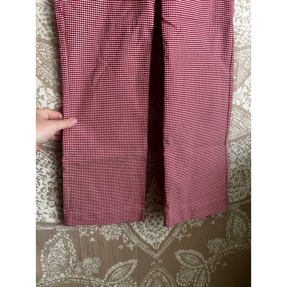 NWT Mango (MNG) Red Gingham Cropped Trouser Pants - Picture 6 of 8